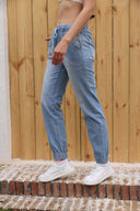 Stylish Women's Cargo Pants with Elastic Waist and Pockets