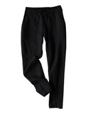 Chic Linen Blend Chino Pants with Adjustable Waist
