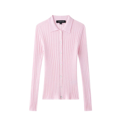 Chic Ribbed Knit Blouse for Women