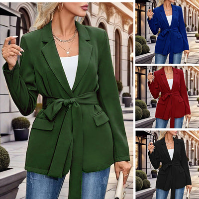 Chic Women's Blazer with Stylish Belt