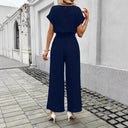 Chic Women's Wide-Leg Jumpsuit with Waist Knot