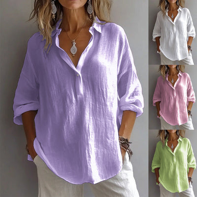 Chic Women's Button-Up Blouse - Trendy Style