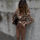 Chic Women's Checked Blazer & Mini Skirt Set