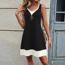 Chic Sleeveless Summer Dress with Zipper Accents