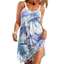 Floral Watercolor Women's Beach Dress
