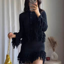 Chic Women's Knit Fringe Skirt