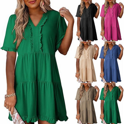 Stylish Ruffle Summer Dress for Women