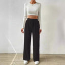 Women's Stretchy Pants with Elastic Waist and Drawstring
