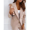 Chic Women's Double-Breasted Blazer with Stylish Lapels