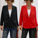 Chic Women's Blazer Jacket with Handy Pockets