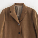Chic Suede Blazer Jacket for Women