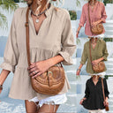 Chic Women's Blouse with Ruffle Accents