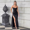 Off-Shoulder Maxi Dress with Chic Slit Detail