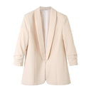 Chic Women's Blazer Jacket with Stylish Cut and Handy Pockets