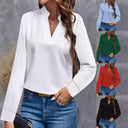 Chic V-Neck Women's Blouse with Stylish Design