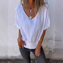 Chic Oversized Blouse with Elastic Waist