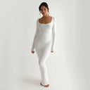 Chic Long Sleeve U-Neck Dress for Women