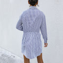 Chic Women's Striped Shirt Dress
