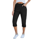 Women's Cargo Pants with Elastic Waist and Utility Pockets