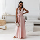 Chic Women's Wrap Dress with Waist Belt