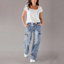 Women's Cargo Jeans with Stylish Pockets