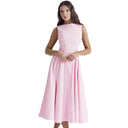 Flared Cocktail Dress with Waist Accents for Women