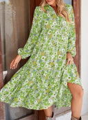 Floral Asymmetrical Midi Dress for Women