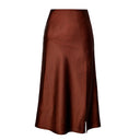 Chic Satin Viscose Midi Skirt for Women
