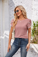 Ruffled Sleeve Lace Blouse for Women