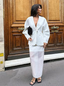 Chic Women's Blazer Jacket with Puff Sleeves