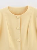 Chic Women's Blazer with Stylish Cut and Button Accents