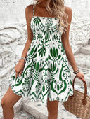 Women's Flowy Mini Dress with Ruffled Hem