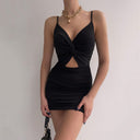 Stylish Women's Ruching Twist Mini Dress