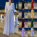 Women's Glittering Evening Dress with Stunning Bodice and Shimmering Skirt