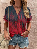 Chic Women's Short Sleeve Blouse
