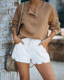 Stylish Women's Destroyed Denim Shorts with Elastic Waist