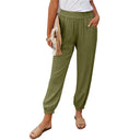 Chic Women's Linen Trousers with Adjustable Waist