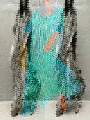 Chic V-Neck Kaftan Dress for Women