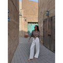 Chic Women's Blouse with Knot Detail & Stylish Cuffs