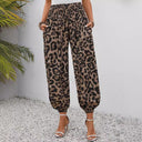 Modern Leopard Print Aladin Trousers with Elastic Waist