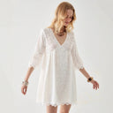 Women's Ruffle Lace Blouse - Chic Style