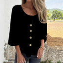 Chic Women's Blouse with Button Accents