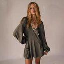 Chic Women's Sleeveless V-Neck Wrap Dress