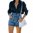 High-Waisted Denim Shorts for Women