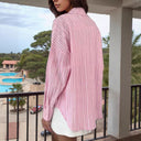 Striped Cotton Blouse for Women - Relaxed Fit
