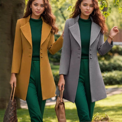Chic Asymmetric Cut Long Blazer for Women