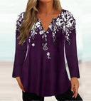Floral V-Neck Women's Blouse in Stylish Design