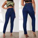 Adjustable Drawstring High-Waisted Women's Jeans