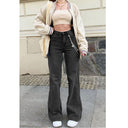 Chic Women's High-Waisted Flared Jeans