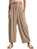 Chic Linen Women's Pants with Side Pockets